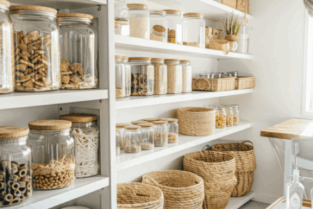 Stylish white pantry
