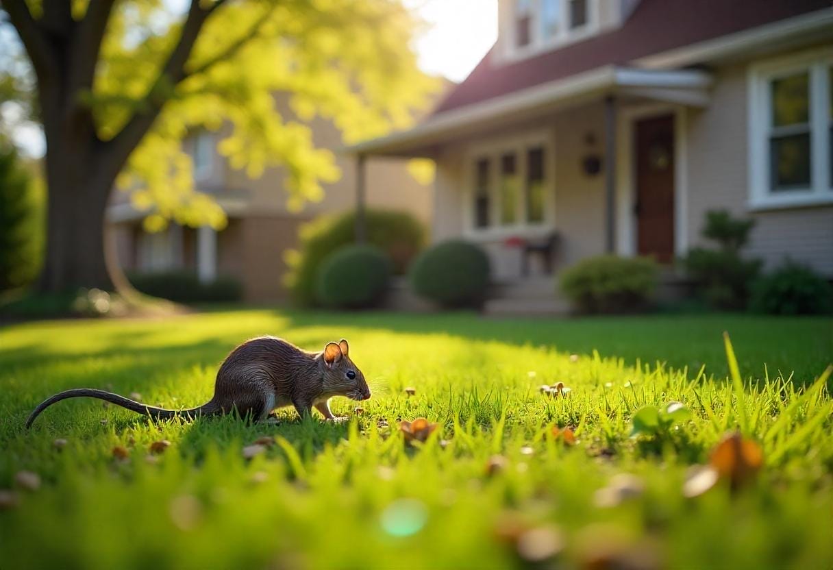Rodent outside the house