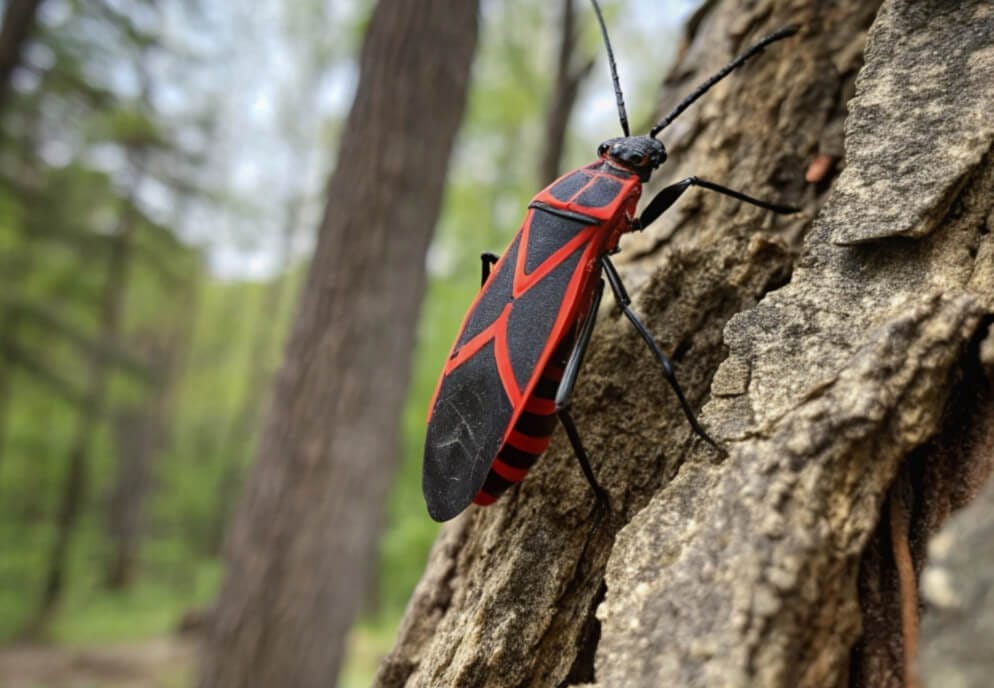Boxelder1 2 Boxelder bugs on a tree